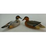 Royal Doulton pottery Mallard female HN3515 and Pintail male HN3513,