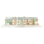 A John Hine Ltd resin model set of Coronation street with the various shops and houses,