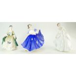 A collection of Royal Doulton lady figures to include Elaine HN2791, Carol HN2961,
