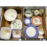 A collection of Wedgwood Sarah's Garden branded items to include planters, dinner plates,