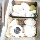 A mixed collection of ceramic items to include Meakin cups and saucers,