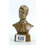 A brass bust of Hitler