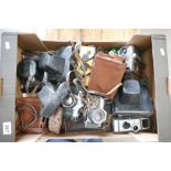 A collection of vintage cameras to include Nikon, 20 Zenit items, Kowa Set etc.
