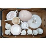 A mixed collection of ceramic items to include Wedgwood Suzie Cooper design coffee cans, sugar bowl,