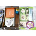 A mixed collection of items to include Pallisy pottery branded boxed cheese plate and knife,