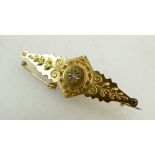 9ct Edwardian and diamond brooch