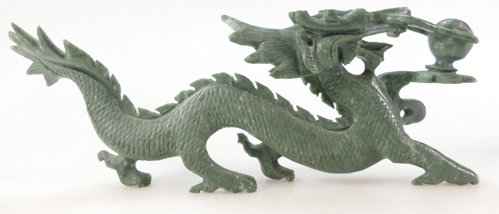 Hand carved Chinese Dragon - good condition 27cm length
