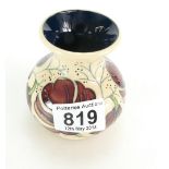 Moorcroft Chocolate Cosmos vase. 7.5cm hgih. 1sts in quality.