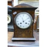 French mahogany inlaid mantle clock (in need of repair)