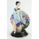 Kevin Francis Peggy Davies figure of Clarice Cliff seated on cup,