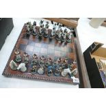 Modern resin Napoleon and Wellington theme chess set