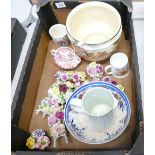 A mixed collection of ceramic items to include - large Royal Doulton Rustic England patterned