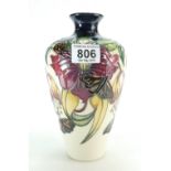 Moorcroft Anna Lily Monarch (Butterflys) vase. Numbered edition 18, 22.5cm high. 1st in quality.
