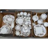A large collection of wedgwood Hathaway Rose Dinnerware to include dinner plates ,