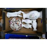 A collection of mixed ceramics to include Royal Doulton Images figure Congratulations (seconds),
