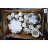 A collection of Royal Albert Moonlit Rose ware to include coffee set and serving platter (all