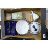 A Mixed collection of items to include boxed Edinburgh crystal wine glasses,