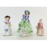 Royal Doulton lady figure Top O The Hill HN1833,