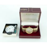 Rotary gents wristwatch quartz movement 1984 with paperwork and Ingersoll pocket watch,