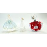 A collection of Royal Doulton lady figures to include First Dance HN2803, Karen HN4779,