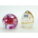 Caithness paperweights entitled "Journey" and Royal Doulton Caithness "Concentrix" (2)