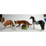 A Beswick Piebald Pinto Pony 1373 (damaged),