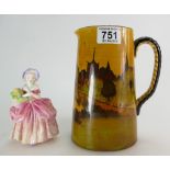 Royal Doulton seriesware Jug and small lady figure Cissie HN1809(2)