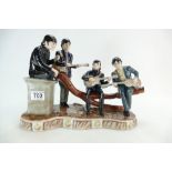 A large pottery figure group "Legends of Rock and Roll " The Beatles, height 26cm,