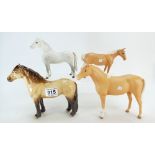 Beswick Dunn Highland Pony 1644, Welsh Mountain Pony 1643,