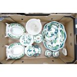 Masons green Chartreuse pattern - a quantity of vases, photo frames, dishes with lids etc.