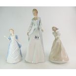 Royal Doulton Reflection figures Demure HN3045 Dreaming HN3133 and Janet HN4310,