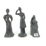 Royal Doulton black basalt figure mother and daughter HN 2833,