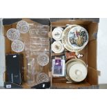 A mixed collection of items to include - boxed Stewart Crystal decanter,