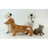 Two Beswick lion dogs 1378,