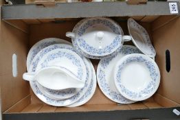 A collection of Wedgwood Petra design dinnerware to include plates, gravy boats, bowls,