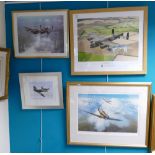 A collection of framed prints to include - Limited edition signed print Battle of Britain,