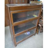 20th Century oak 3-tier barrister stacking display unit