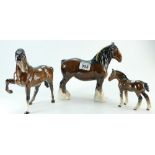 Beswick Shire 818, similar Foal 1053 and