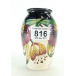 Moorcroft Anna Lily vase. 12.7cm high. 1