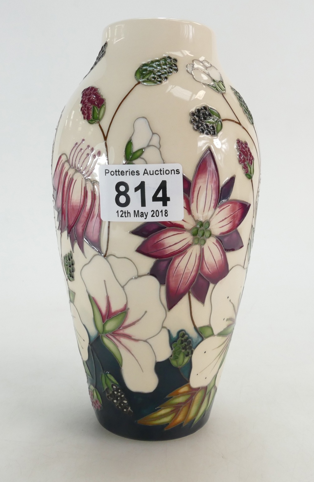 Moorcroft Bramble Revisited vase. 20cm h