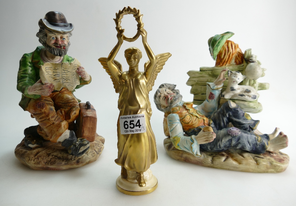 A collection of figurine consisting of o