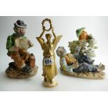 A collection of figurine consisting of o