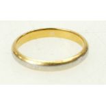 22ct gold & platinum wedding ring, size J,