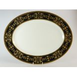 Wedgwood Astbury prestige oval platter raised gold decoration,