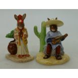 Royal Doulton Bunnykins figure Mexican DB316 and Samurai DB280,