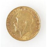 Gold full Sovereign coin. 1913.
