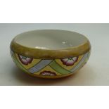 Charlotte Rhead Burleighware bowl decorated in the floral design,