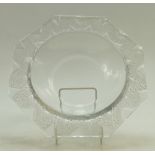 Rene Lalique octagonal bowl in the Chantilly design,