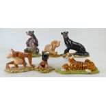 Royal Doulton figures from the Jungle Book series comprising Mowgli JB1, Baby Elephant JB2,