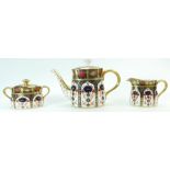 Royal Crown Derby Teaset decorated in the Old Imari 1128 design comprising Teapot,